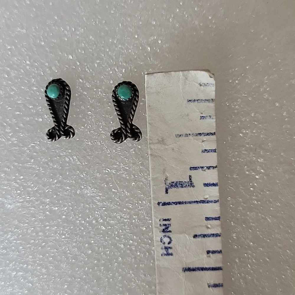 Sterling Silver Natural Turquoise Post Earrings